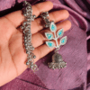 Mor Paankh Design Leaf Shaped Sahara Earrings.
