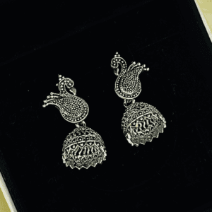 Silver oxidised earrings