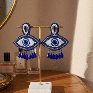 beautiful handmade beaded multi color womans earrings 2