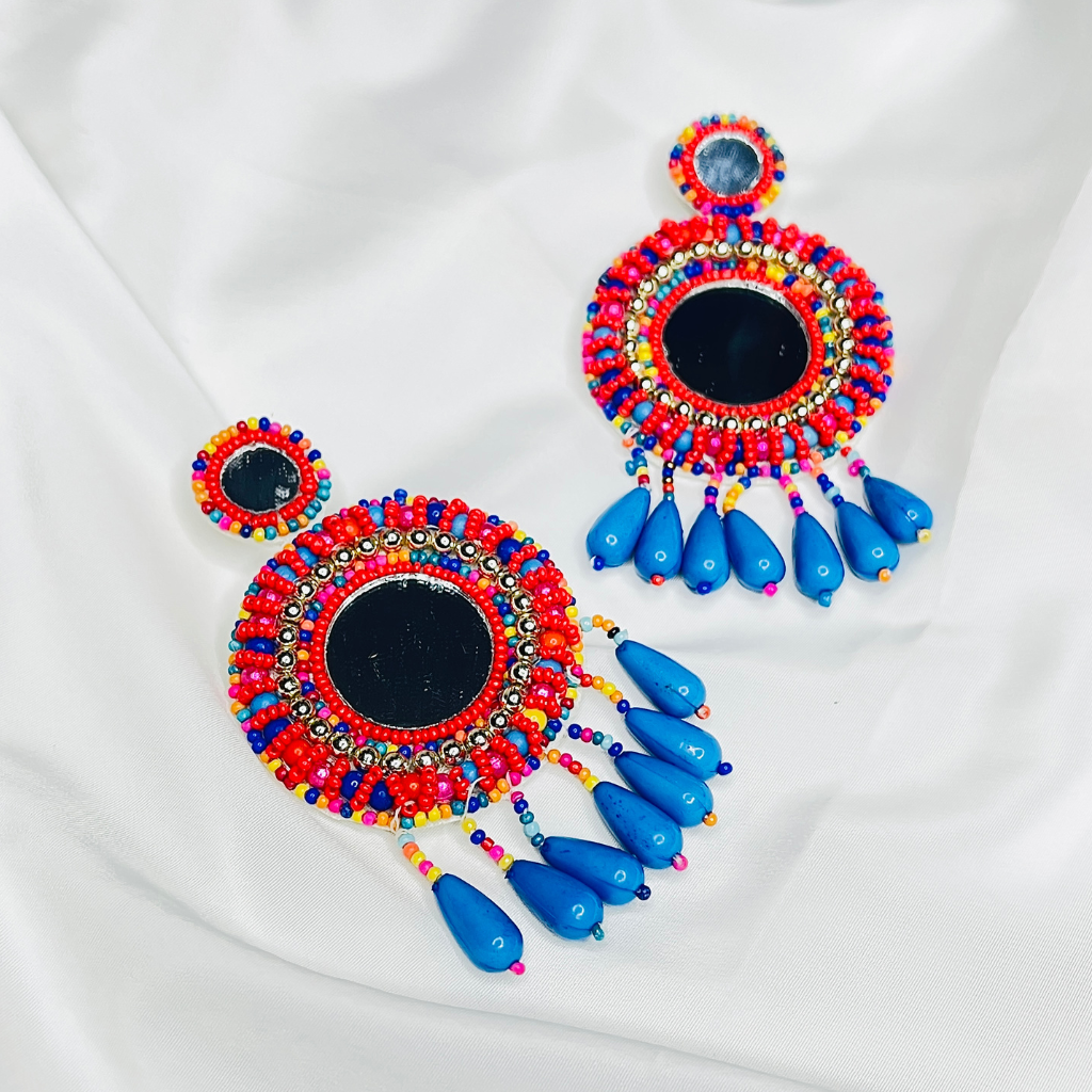 Radiant Blessings Beaded Earrings In White • Impressions Online Boutique