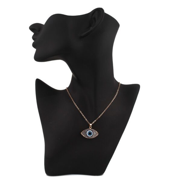 evil eye pendant golden chain necklace