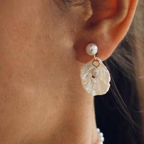 White pearl lightweight western Earrings from tinklehoops