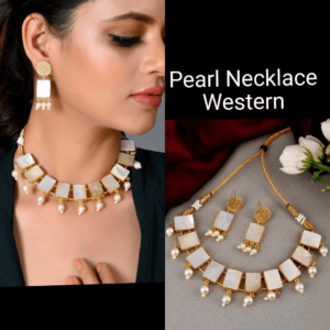 mother of pearls necklace for western outfits