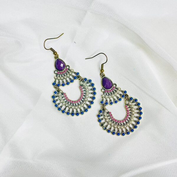 Lightweight purple earrings for women