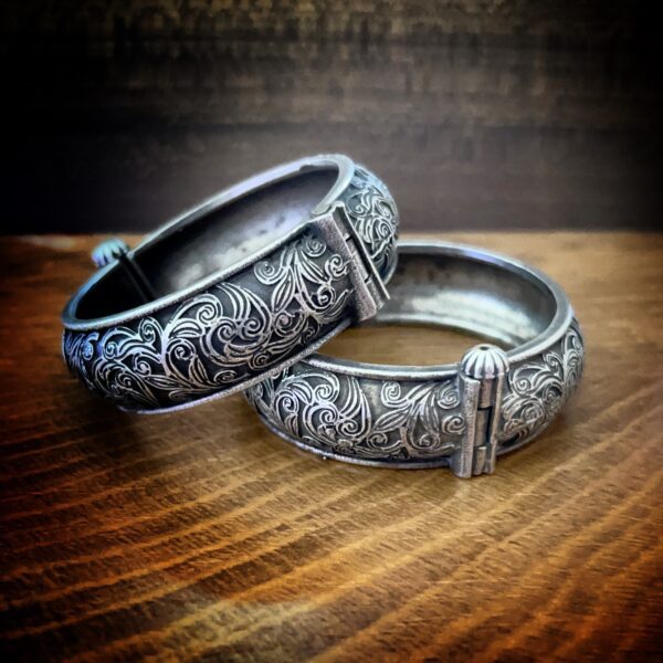 Oxidised Boho KAda Bangle