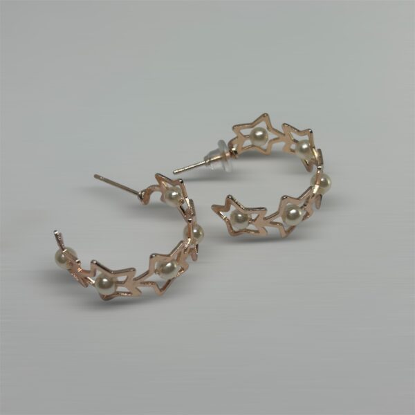 Star Kaoren Pearls hoops earrings