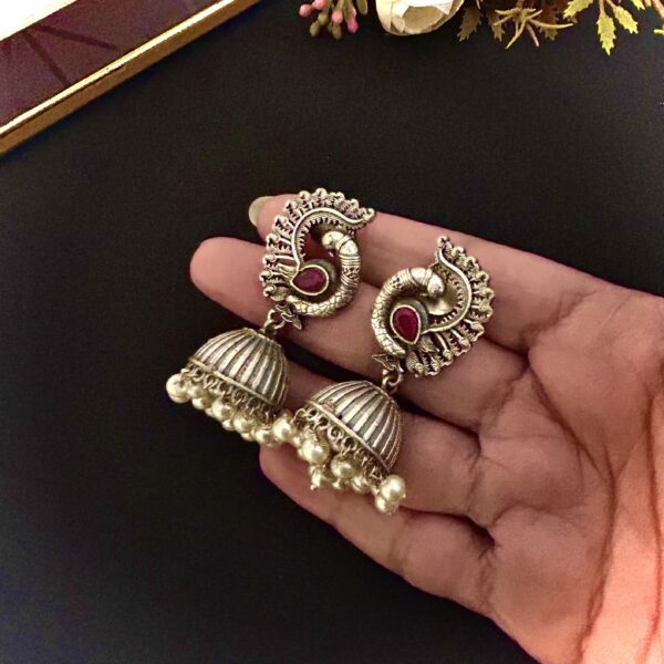 oxidised jhumkis