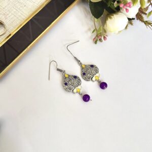 tribal purple earrings