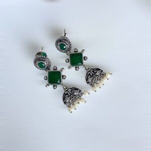 Monalisa Stone Lightweight Earrings with intricate stone detailing, offering a sophisticated look.