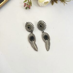 antique feather earrings