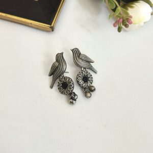 antique birds earrings