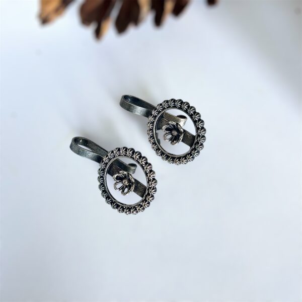 Elegant Oxidised Ear Cuff Hooks made from high-quality oxidised silver, designed to complement your ear cuff earrings.