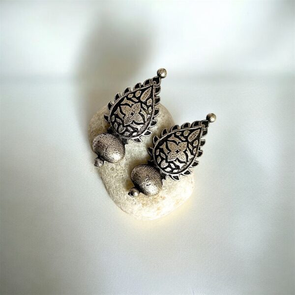 Designer Oxidised Push Back Earrings