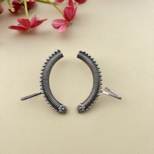 oxidised hoop ear cuff for women, tribal style oxidised earrings, minimal ear cuffs