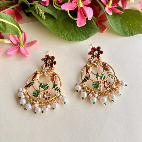 Gold Antique Partywear Ethnic Earrings – Under ₹300