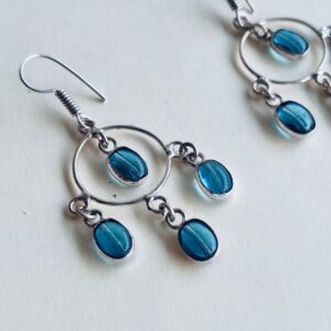 Elegant Blue Bead Earrings Under ₹100 – Stylish & Affordable