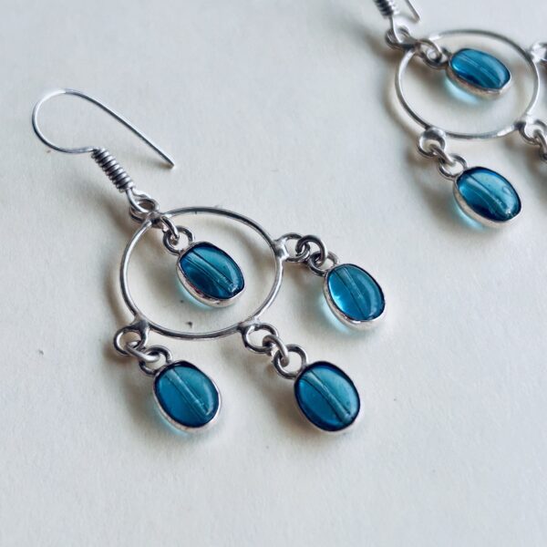 Elegant Blue Bead Earrings Under ₹100 – Stylish & Affordable