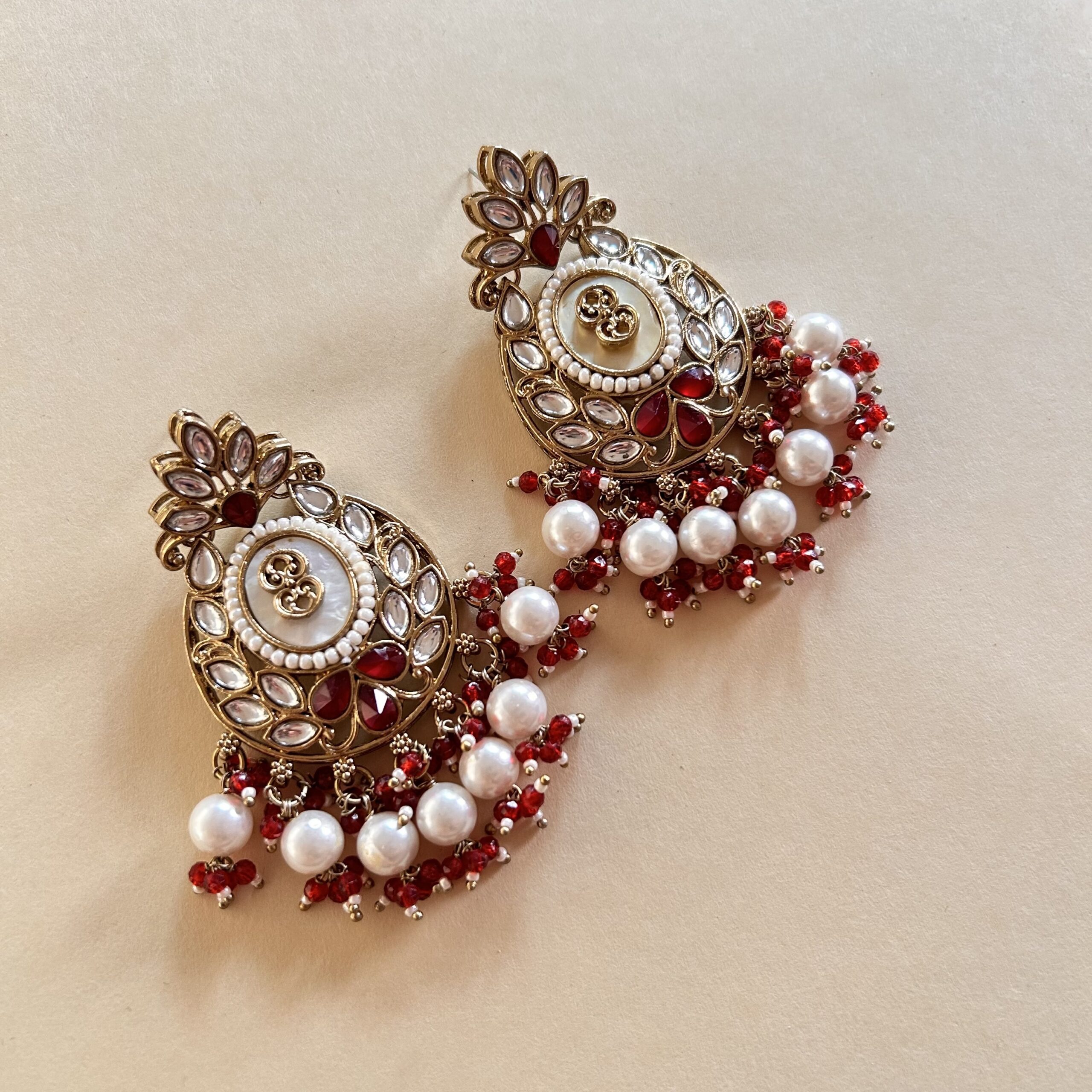 red chandbali