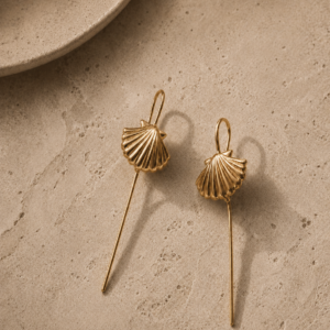 Seashell Ear Cuff Gold | Ocean-Inspired Ear Crawler Earring
